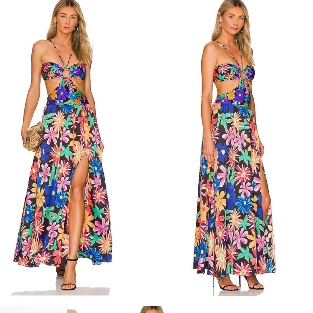 PatBO Aster Halterneck Beach Dress retails $493 size S worn once